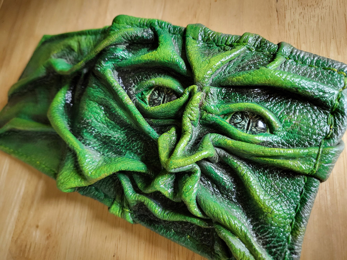 Green Man- Forest spirit - Leather wallet.
