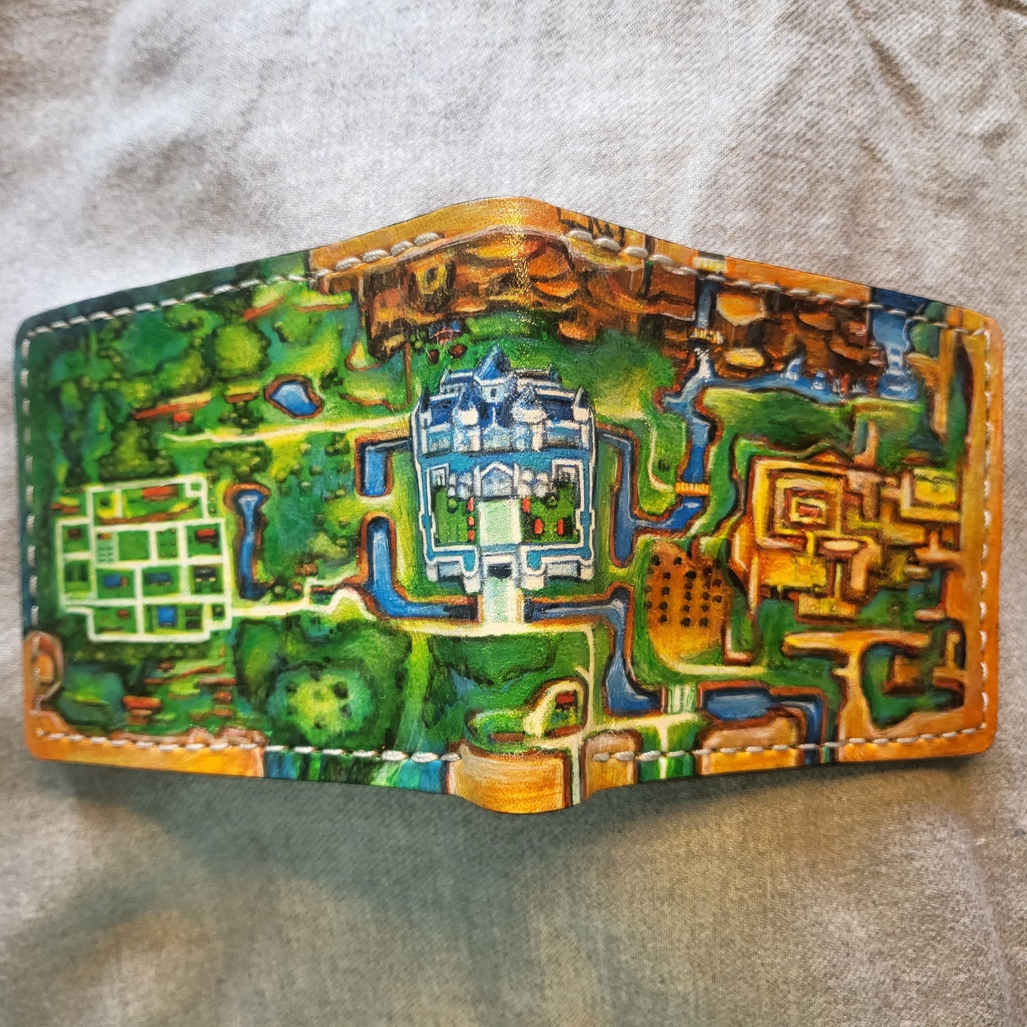 A Link to the past map wallet version 2 - leather wallet- Leather Bifold Wallet - Handcrafted Legend of Zelda Wallet - Link Wallet