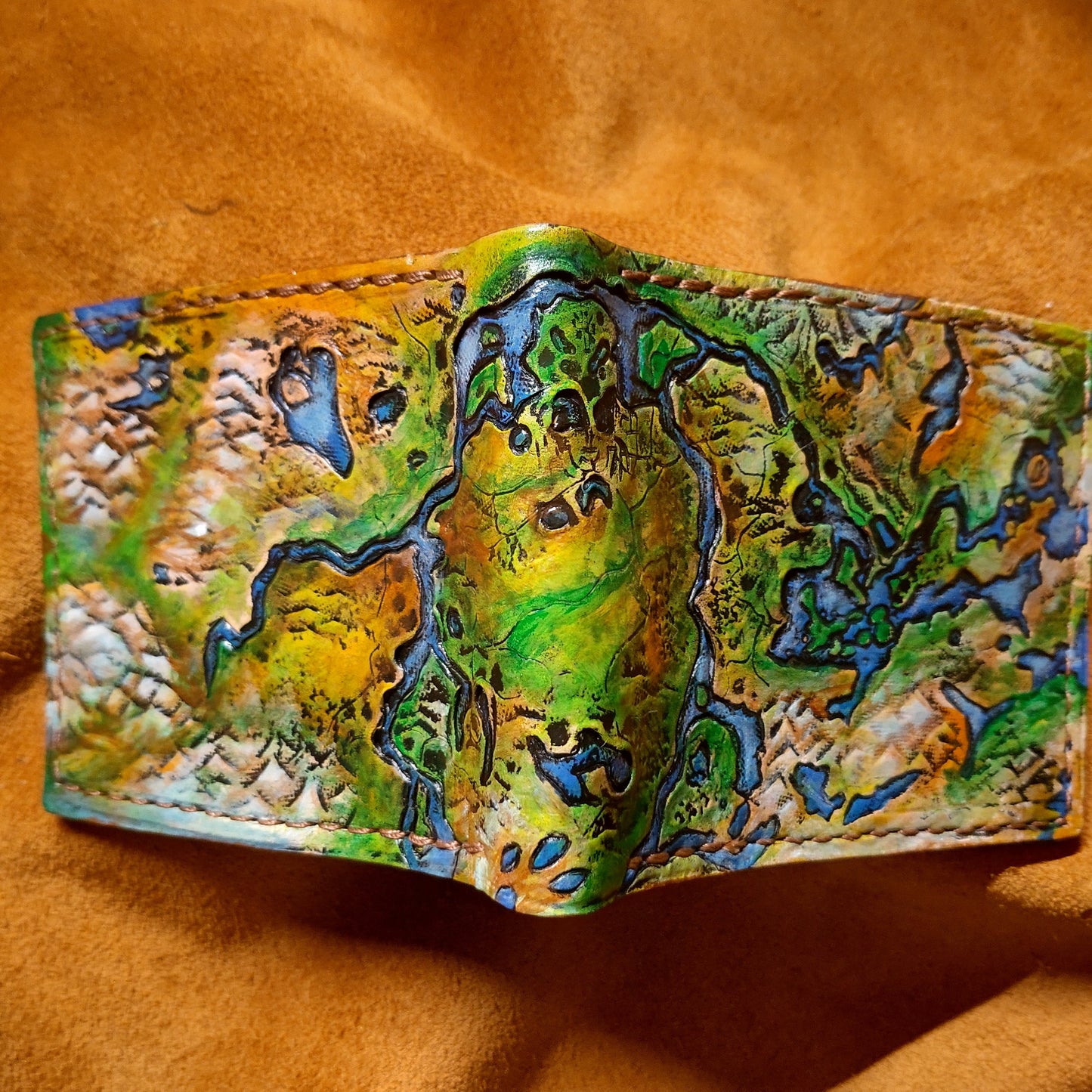 Map of Hyrule, breath of the wild leather wallet- Leather Bifold Wallet - Handcrafted Legend of Zelda Wallet -