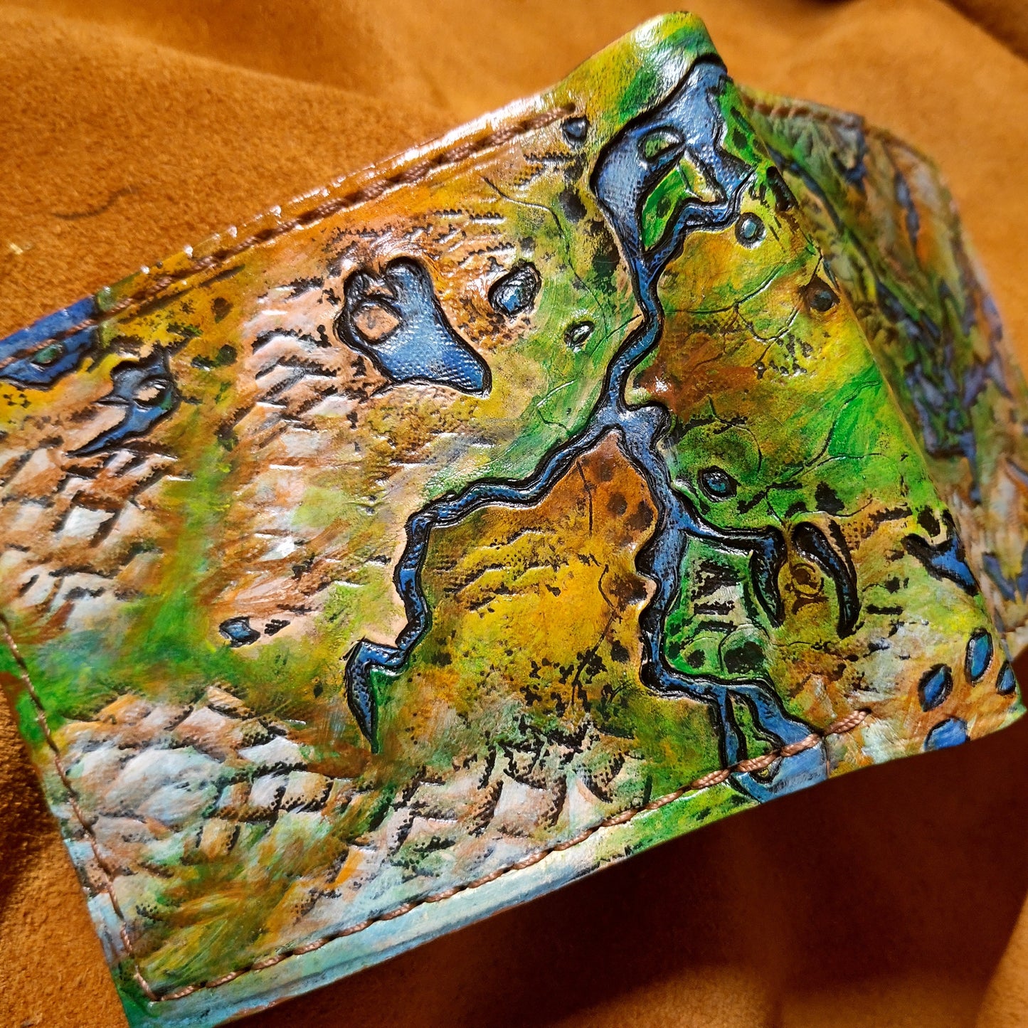Map of Hyrule, breath of the wild leather wallet- Leather Bifold Wallet - Handcrafted Legend of Zelda Wallet -